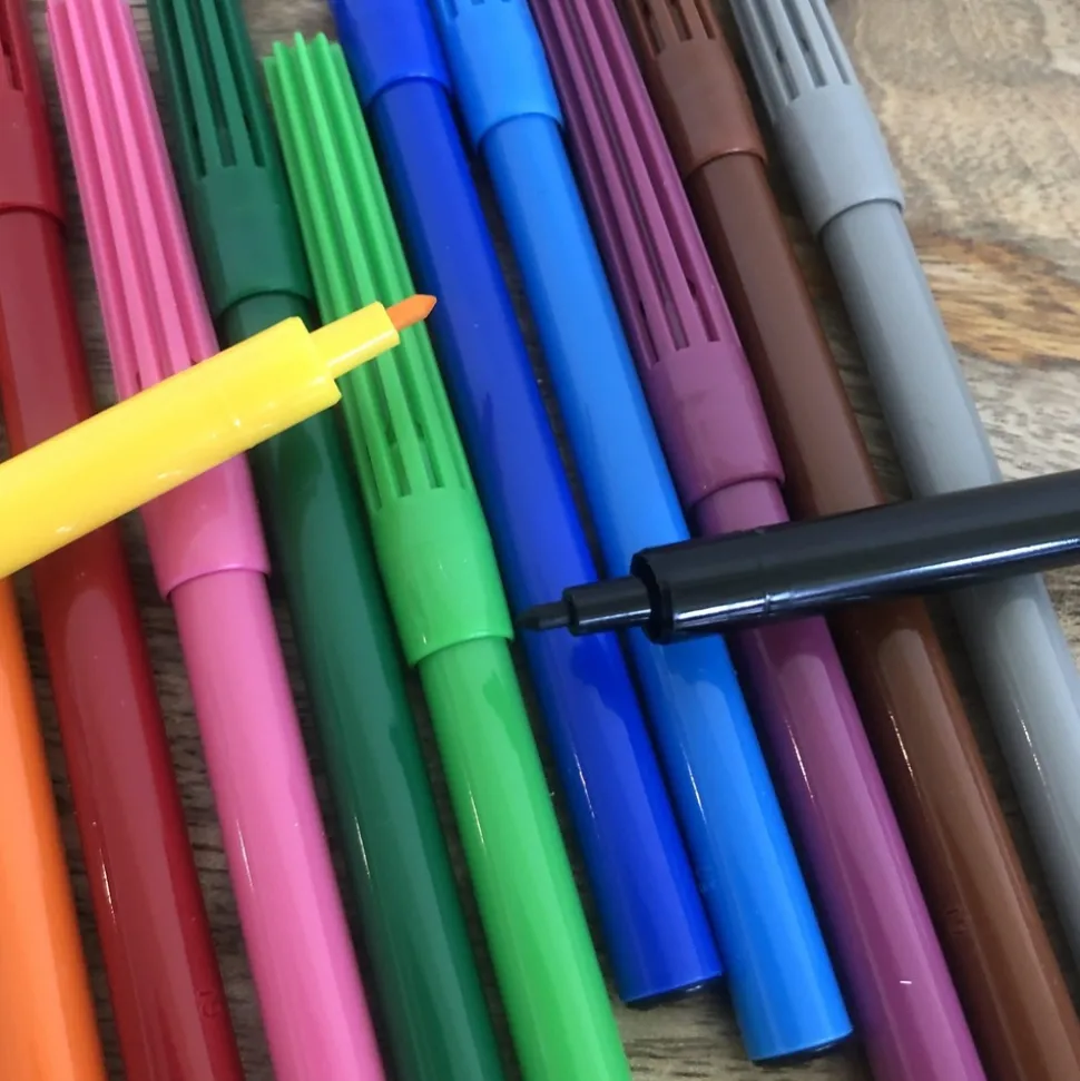 ÖKONORM - Boîte de 12 feutres fin à l'eau - ø 2 mm