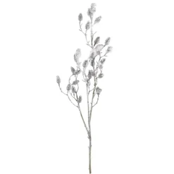 KSD DÉCO - Fleur artificielle : Tige branche avec neige - H.104cm