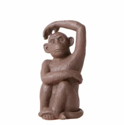 LA GREEN TOUCH - Ornement - figurine singe assis - brun