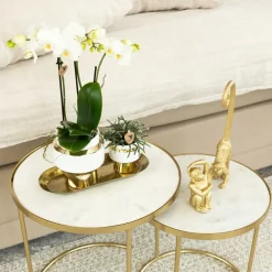 LA GREEN TOUCH - Plateau oval doré