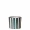 LA GREEN TOUCH - Pot décoratif painted stripe - vert