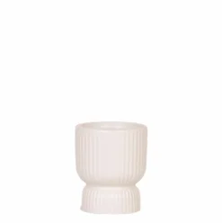 LA GREEN TOUCH - Pot décoratif diabolo travertine