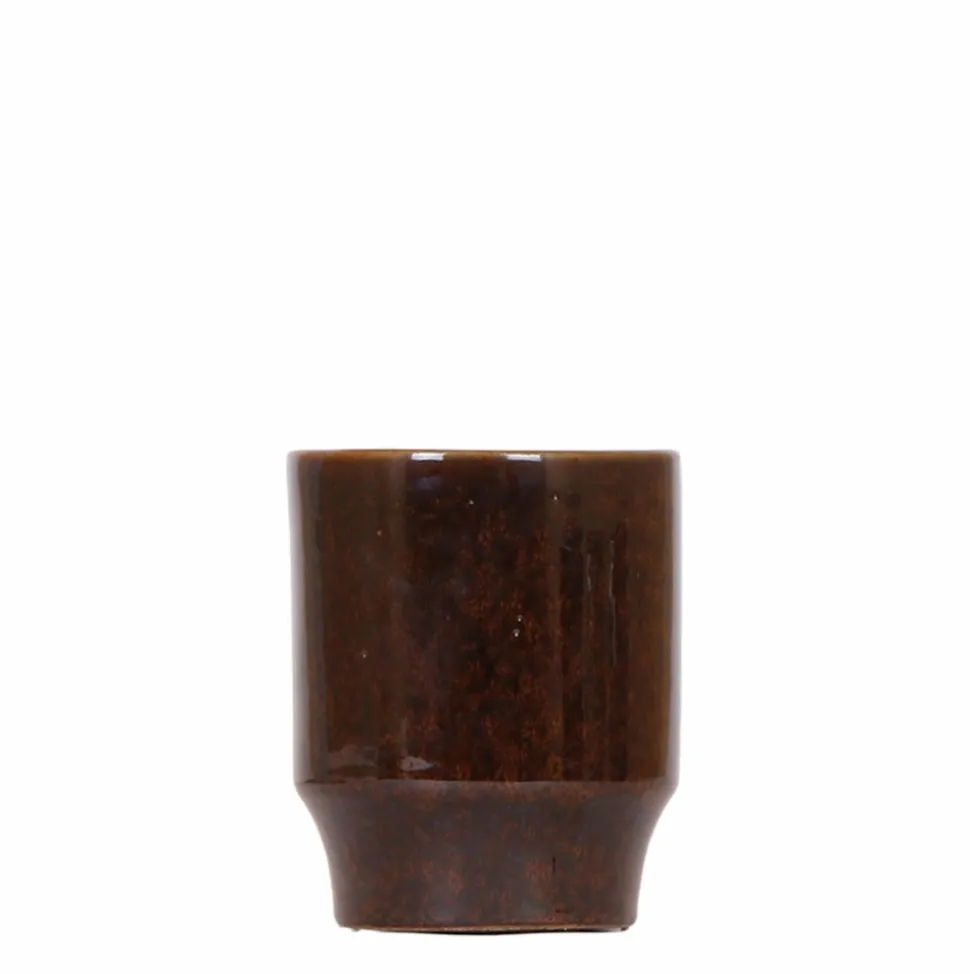 LA GREEN TOUCH - Pot décoratif céramique classy brown