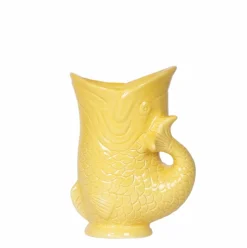 LA GREEN TOUCH - Pot décoratif fish jaune - petit modèle