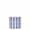LA GREEN TOUCH - Pot décoratif painted stripe - bleu