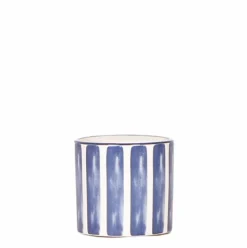 LA GREEN TOUCH - Pot décoratif painted stripe - bleu