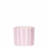 LA GREEN TOUCH - Pot décoratif rayé peint - rose
