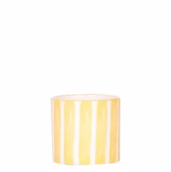 LA GREEN TOUCH - Pot décoratif rayé peint - jaune