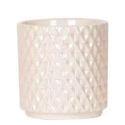 LA GREEN TOUCH - Pot diamond pearl en travertin