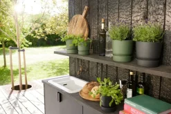 LA GREEN TOUCH - Pot elho greenville rond vert 14 cm