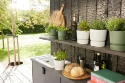 LA GREEN TOUCH - Pot elho greenville rond blanc 14 cm