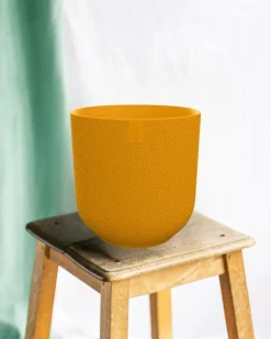 LA GREEN TOUCH - Pot elho jazz rond jaune ambré 23 cm