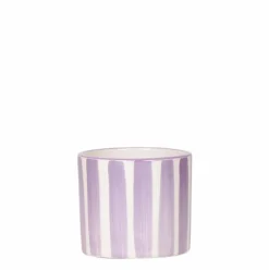 LA GREEN TOUCH - Pot en céramique lilas à rayures