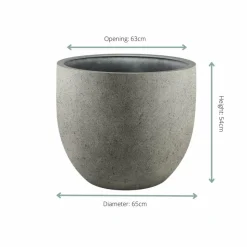 LA GREEN TOUCH - Pot grigio new egg béton 65 cm