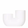 LA GREEN TOUCH - Tube sierpot duo en céramique - blanc