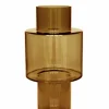 LA GREEN TOUCH - Vase en verre taupe - h40cm, ø20cm