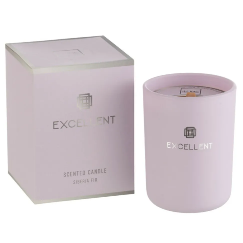 LANA DECO - Bougie parfumée en verre "excellent" 12cm siberia fir lilas