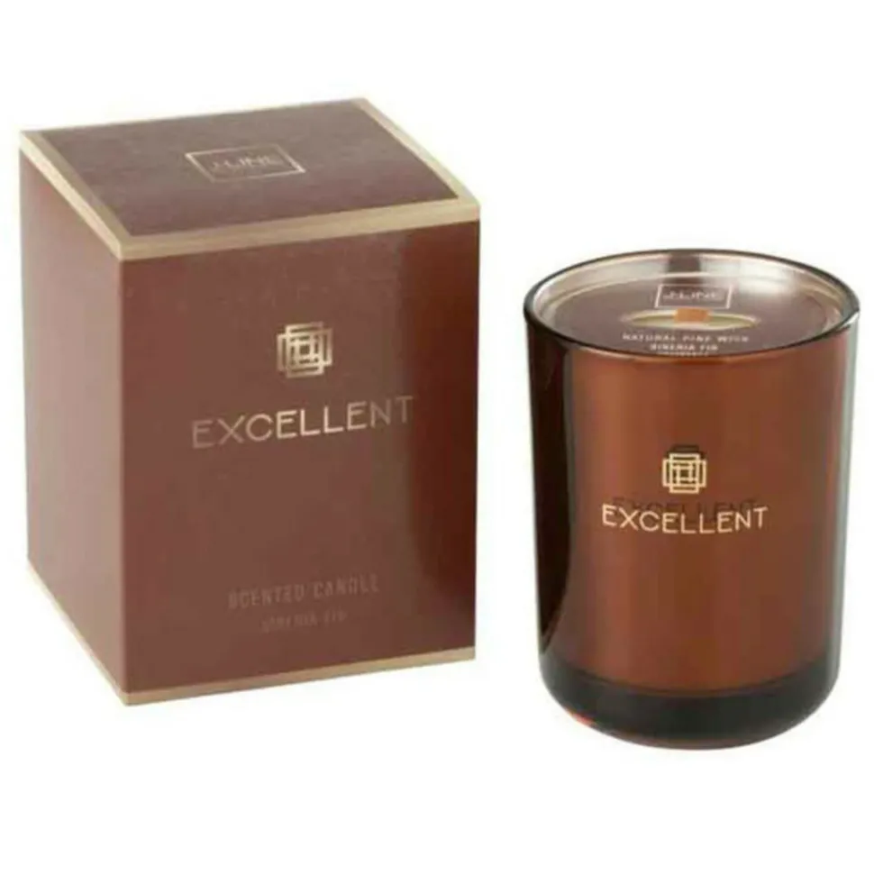LANA DECO - Bougie parfumée "excellent" 12cm siberia fir marron