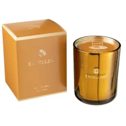 LANA DECO - Bougie parfumée "excellent" 14cm golden honey ocre