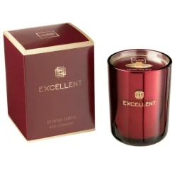 LANA DECO - Bougie parfumée "excellent" 14cm rose champagne rouge