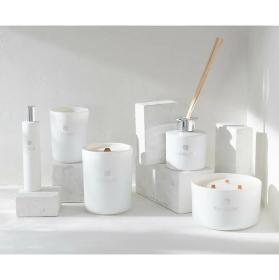 LANA DECO - Bougie parfumée "excellent" 28cm golden honey blanc