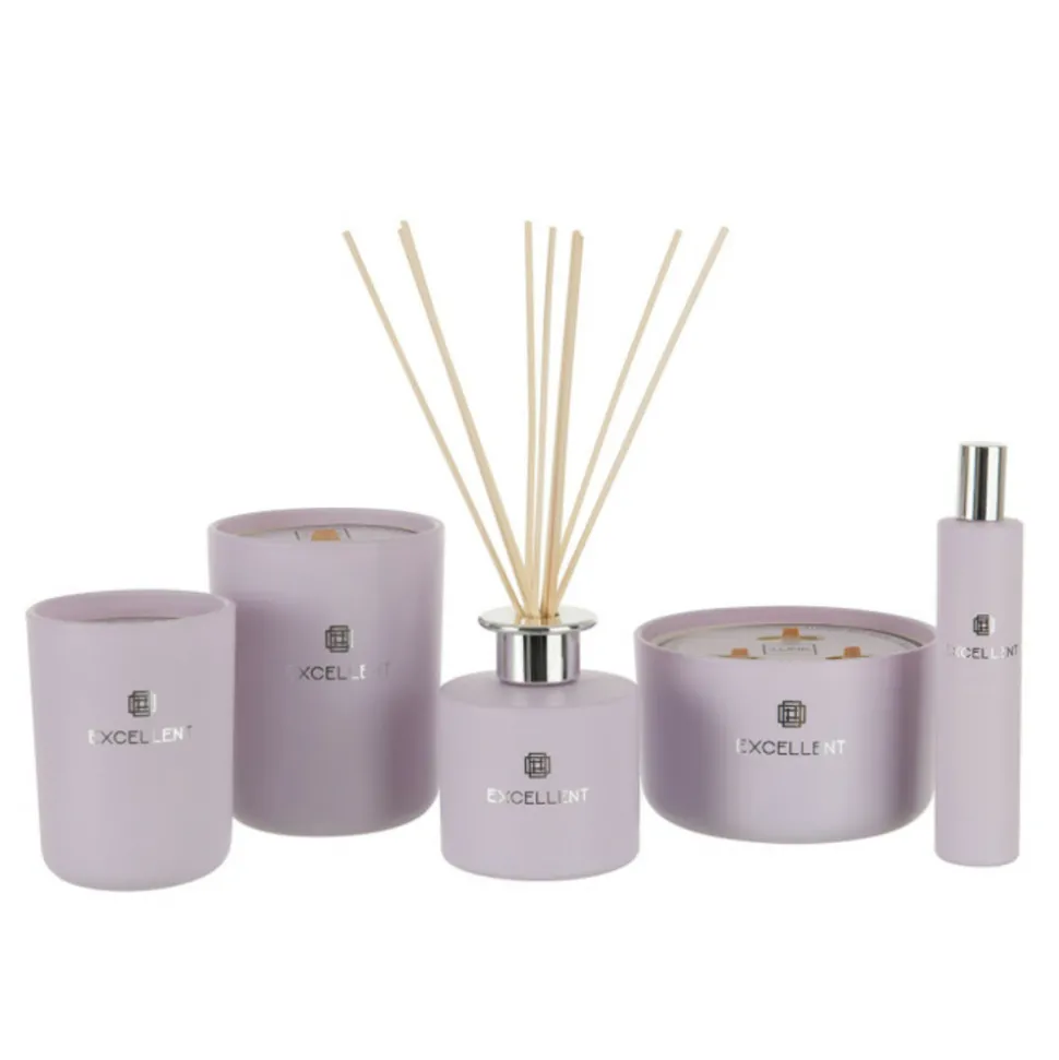 LANA DECO - Bougie parfumée en verre "excellent" 14cm siberia fir lilas