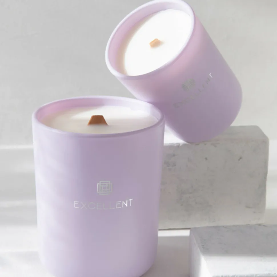 LANA DECO - Bougie parfumée en verre "excellent" 14cm siberia fir lilas