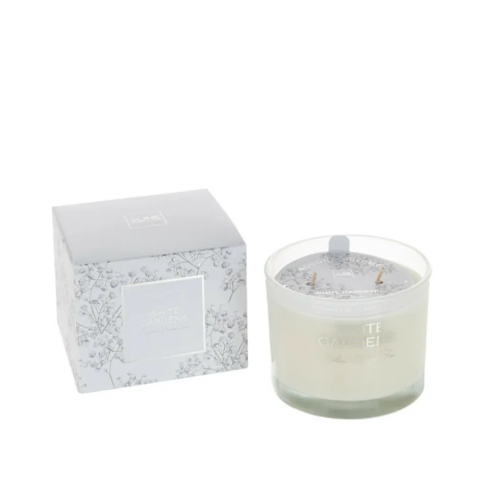 LANA DECO - Bougie parfumée "white gardens" 10cm sapphira amber tea
