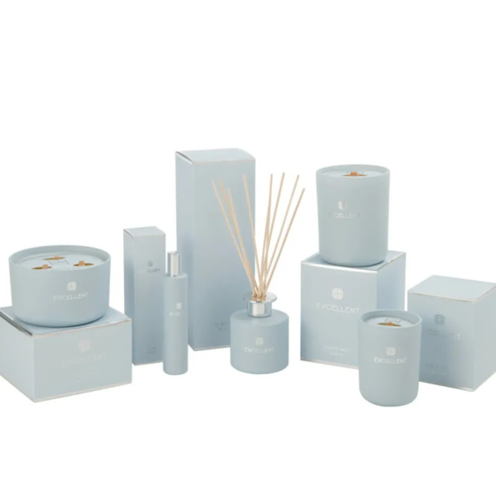 LANA DECO - Bougie parfumée en verre "excellent" 14cm white tea