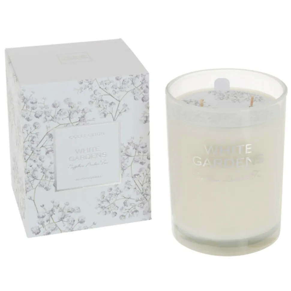 LANA DECO - Bougie parfumée "white gardens" 12cm sapphira amber tea