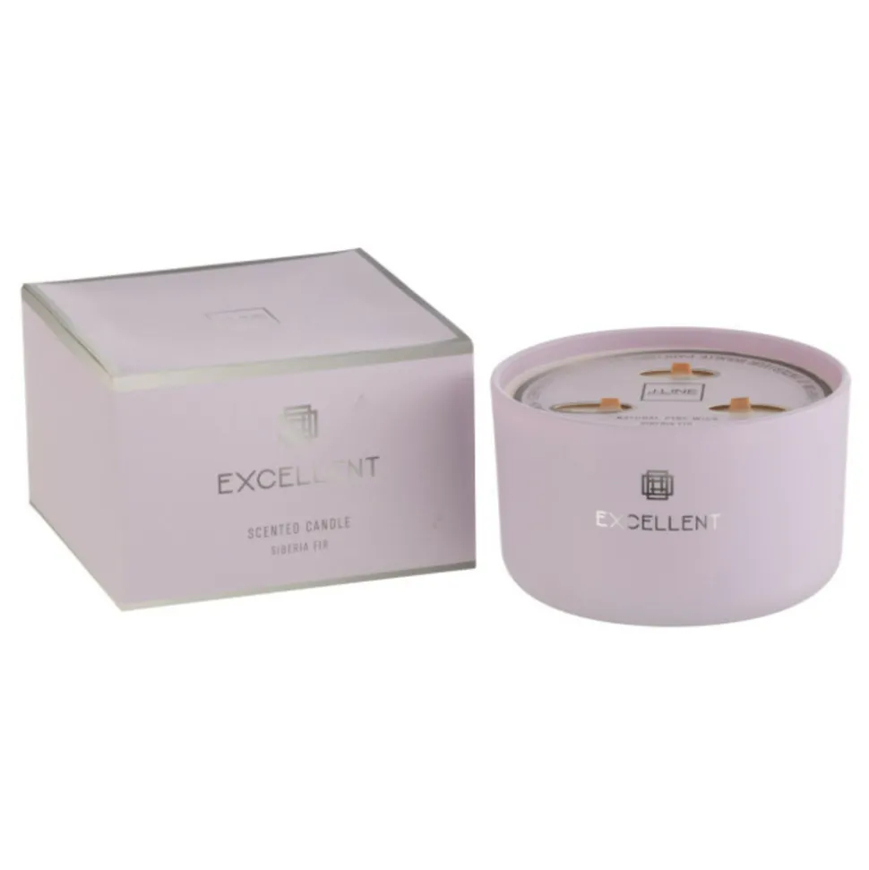 LANA DECO - Bougie parfumée en verre "excellent" 13cm siberia fir lilas