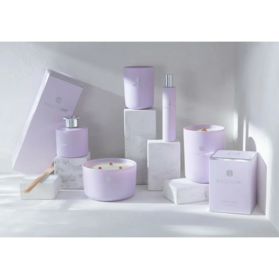 LANA DECO - Bougie parfumée en verre "excellent" 13cm siberia fir lilas
