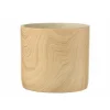 LANA DECO - Cache pot en céramique naturel 21.5x21.5x19.5 cm
