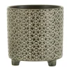 LANA DECO - Cache-pot déco en céramique "minada" 16cm gris