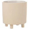 LANA DECO - Cache-pot déco en céramique "sable" 20cm beige
