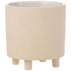 LANA DECO - Cache-pot déco en céramique "sable" 20cm beige