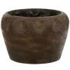 LANA DECO - Cache-pot en bois "thibo" 26cm marron