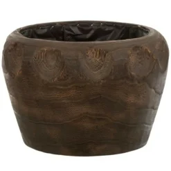 LANA DECO - Cache-pot en bois "thibo" 29cm marron