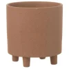 LANA DECO - Cache-pot en céramique "thibault" 21cm marron
