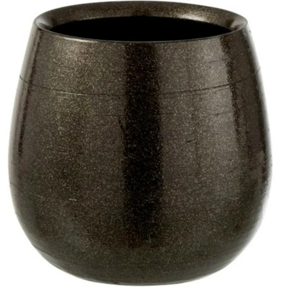 LANA DECO - Cache-pot en céramique "victor" 25cm vert