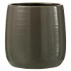 LANA DECO - Cache-pot en céramique "uni" 16cm gris