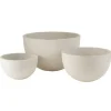 LANA DECO - Lot de 3 cache-pots céramique "roda" 59cm blanc