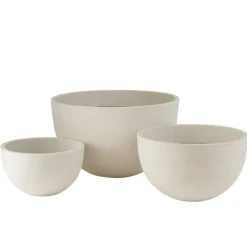 LANA DECO - Lot de 3 cache-pots céramique "roda" 59cm blanc