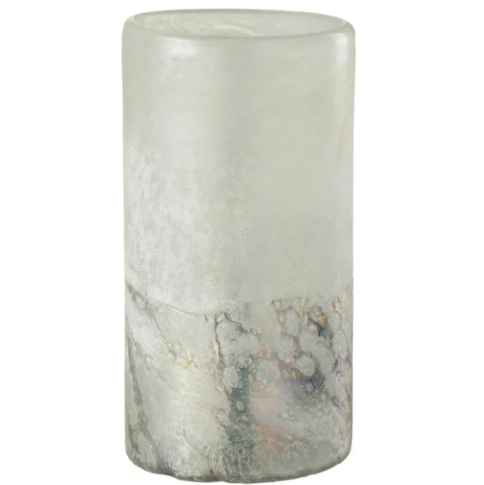LANA DECO - Vase cylindrique design "scavo" 23cm gris