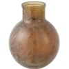 LANA DECO - Vase design en verre "comal" 31cm marron