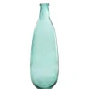 LANA DECO - Vase design en verre "bouteille" 75cm bleu azur