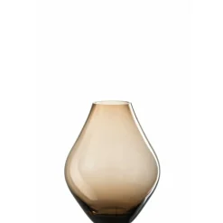 LANA DECO - Vase design en verre "abby" 24cm ambre marron