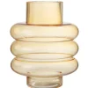 LANA DECO - Vase design en verre "lima" 22cm ocre