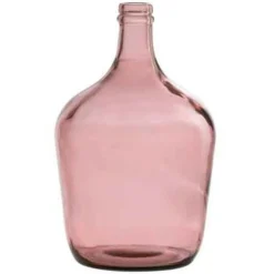 LANA DECO - Vase design en verre "bouteille déco" 30cm rose