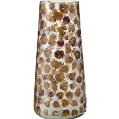 LANA DECO - Vase design en verre "gerard" 36cm ambre